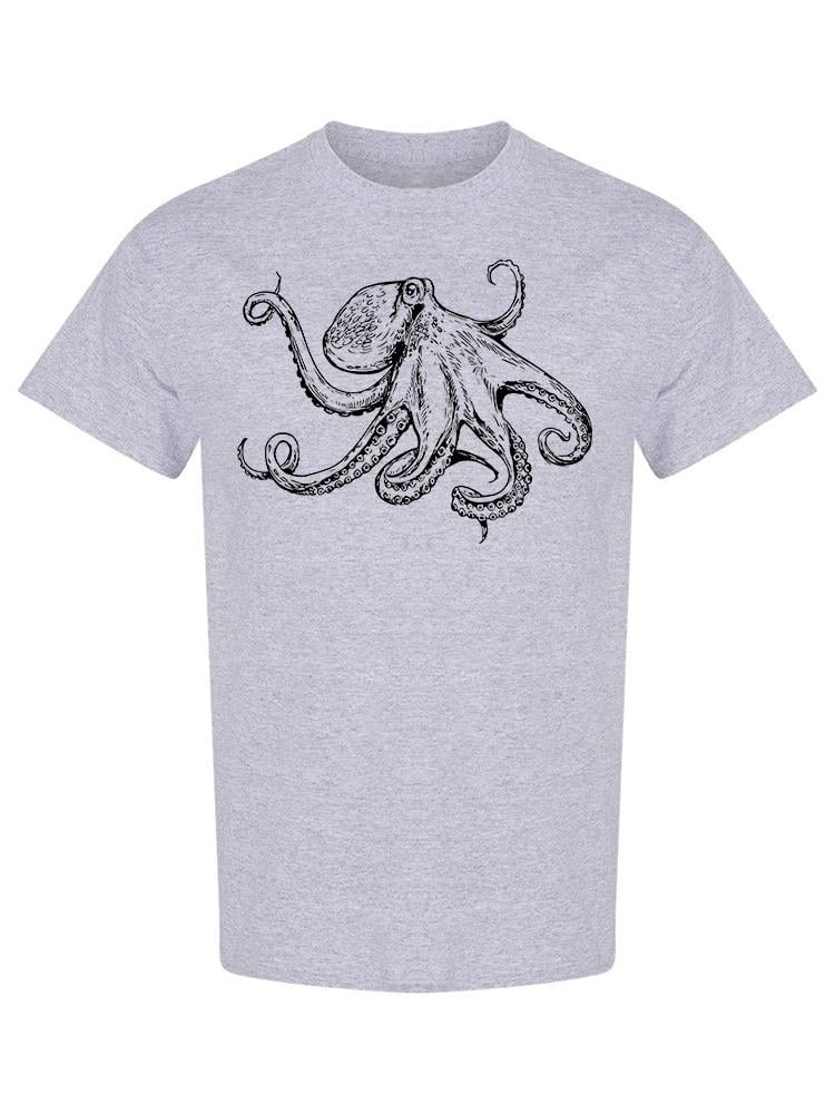 Smartprints Octopus Realistic Sketch Tee Men S Image By Shutterstock Walmart Com Walmart Com