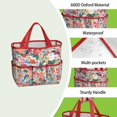 thumbnail image 4 of Garden Tool Bag,Pioneer Flower Floral Print Pattern Garden Tool Organizer,Garden Gifts,Waterproof Multi-Pocket Garden Tool Storage 11.8x5.5x11.4 Inch(Tools NOT Included), 4 of 6