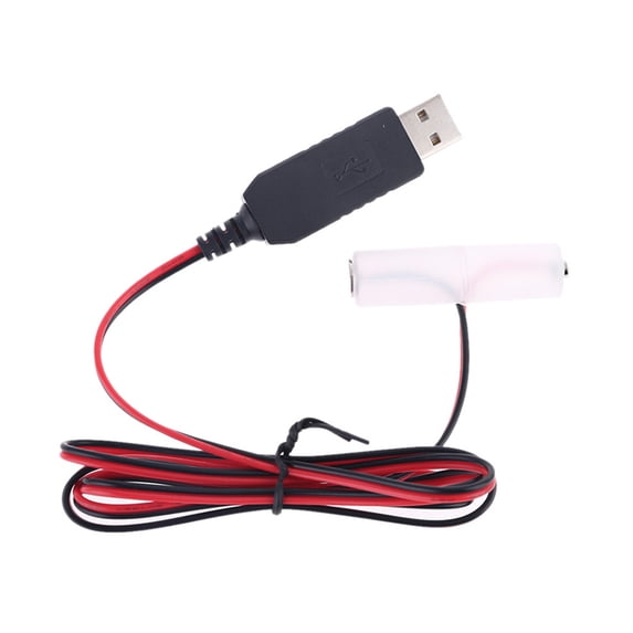 LR6 AA Battery Eliminator USB Power Supply Cable Replace 1-4pcs 1.5V AA Battery for Radio Electric Toy Clock LED Strip