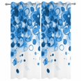 thumbnail image 4 of Outdoor Curtains for Patio Waterproof Blue Ink Points Indoor/Outdoor Curtain Tiebacks Abstract Art Bubble Privacy Curtain Sun Block Grommet Drapes for Pergolas Gazebo Porch 2 Panel 54x108 Inch, 4 of 9