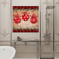 thumbnail image 4 of Wall Art Prints, Christmas Framed Canvas Prints for Bedroom Living Room Bathroom Office, Xmas Balls Snowflakes Trees Red Plaid Wooden Gallery Wrap Wall Art Poster for Gifts Home Decor 24"x24", 4 of 9