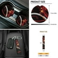 thumbnail image 7 of Yuyamidu Red Polynesia Front Car Seat Cover Set of 12 Orange Flower Steering Wheel Cover Seat Belt Pads Armrest Cover Palm Leaves Coasters Trash Bag Air Vent Pocket Rear View Mirror Cover Keychain, 7 of 7