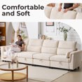 thumbnail image 5 of Oversized Modern Cloud Sectional Sofa, Modular with Storage and Extra Deep Seat, Chenille 4-Seater, Beige, 5 of 5