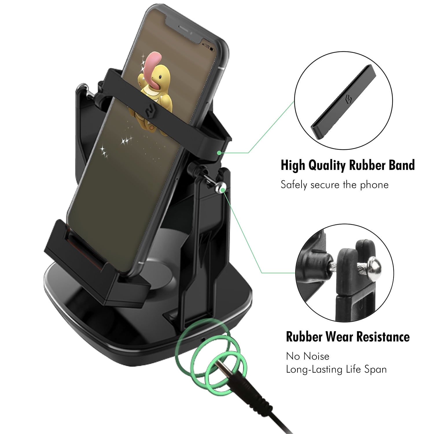 SNYZO Phone Swing Shaker Phone Rocker Device Compatible for Pokemon Go Walker Cellphone Pedometer Accessories (Mute Version)(USB Cable)(Google Fit) Quick Step Earning
