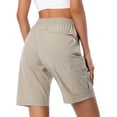 thumbnail image 3 of Pantalones cortos cargo de senderismo Hugut para mujer, de secado rápido, resistentes al agua, 3 of 7