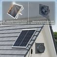 thumbnail image 4 of Solar Fan,25W Solar Panel+8" High Speed Solar Powered Fan with Bracket,Solar Fan for Chicken Coop with Power Adapter,Waterproof Solar Exhaust Fan,Solar Power Fan for Greenhouse,Shed(Grey), 4 of 7