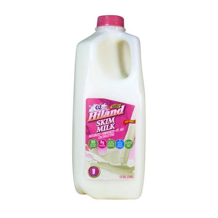 Walmart Grocery Hiland Skim Milk Half Gallon