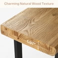 thumbnail image 6 of Finmind 63" Solid Wood Console Table with Metal Legs, Farmhouse Narrow Entryway Sofa Table Behind Couch for Living Room, Brown, 6 of 7