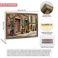 thumbnail image 3 of Room Decor Art Prints:  Rustic Streets of Old Mediterranean Towns Flower Door  Living Room Wall Art Wooden Art Prints  for Home Office Decor Bedroom Vintage  16x12inch(40x30cm), 3 of 9