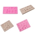 thumbnail image 4 of Molde de silicona Wosthever para pasteles y fondant utensilios para hornear Rosa Tipo 1, 4 of 6