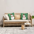 thumbnail image 2 of Throw Pillow Covers 18x18 Inch Alternative Silk Christmas Snowman Pattern Green Decorative Square Cushion Cover for Couch Bed Sofa Indoor Furniture, 2 of 6