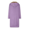 thumbnail image 5 of MIUOWANP Hoodies For Women Zip Up Knee Length Tunic Fashion Sweatshirts Casual Long Sleeve Comfy Fall Hooded Jackets With Pocket Purple XXL, 5 of 5