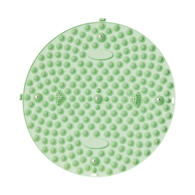 Massorista de pies Mat de la presión de los dedos Portátil ergonómico 13.78 pulgadas Diámetro de la almohadilla de almohadilla de pie para viajar en Verde