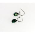 thumbnail image 3 of Faship Gorgeous Green Teardrop Rhinestone Crystal Dangling Earrings, 3 of 5