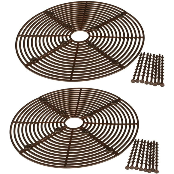 2 Pack Flower Pot Guard Mesh Cat Repellent Baby Safety Child And Pet Protection 30Cm Brown