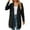Black, variant on Cardigan Women Solid Pattern Pocket Button Loose Long Sleeve Casual Lightweight Outwear Coats