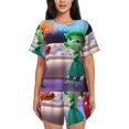 thumbnail image 1 of Yiaed inside out 2 Ensembles de Pyjama à Manches Courtes pour Femmes Col Rond Décontracté 2 Pcs Ensembles de Détente Pyjama à Manches Courtes pour Femmes-Petit, 1 of 6