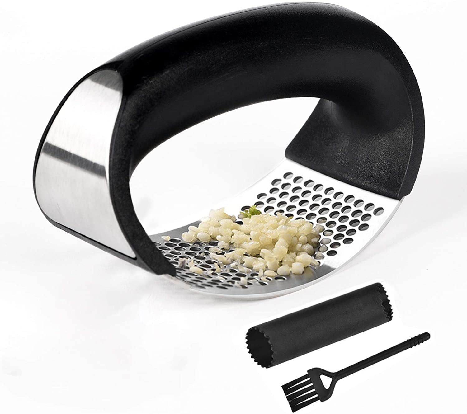 Cribun Garlic Press Squeezer, Garlic Presser Stainless Steel Garlic