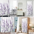 thumbnail image 5 of Shower Curtain Bathroom Set Watercolor Rural Purple Lavender on White Waterproof Fabric Shower Curtains with Grommets&Hooks, Summer Flower Privacy Bath Curtain for Bathtub 36x72in, 5 of 9