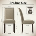 thumbnail image 7 of AFO Upholstered Dining Chairs Set of 6, Fabric Kitchen Side Chairs with Solid Wood Legs, Camel, 7 of 7