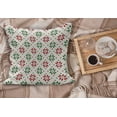 thumbnail image 2 of Christmas Fluffy Throw Pillow Cushion Cover, Traditional Norwegian Selbu Rose Motifs in Diagonal Order Nordic Classical, Decorative Square Accent Pillow Case, 18" x 18", Red Green White, by Ambesonne, 2 of 5