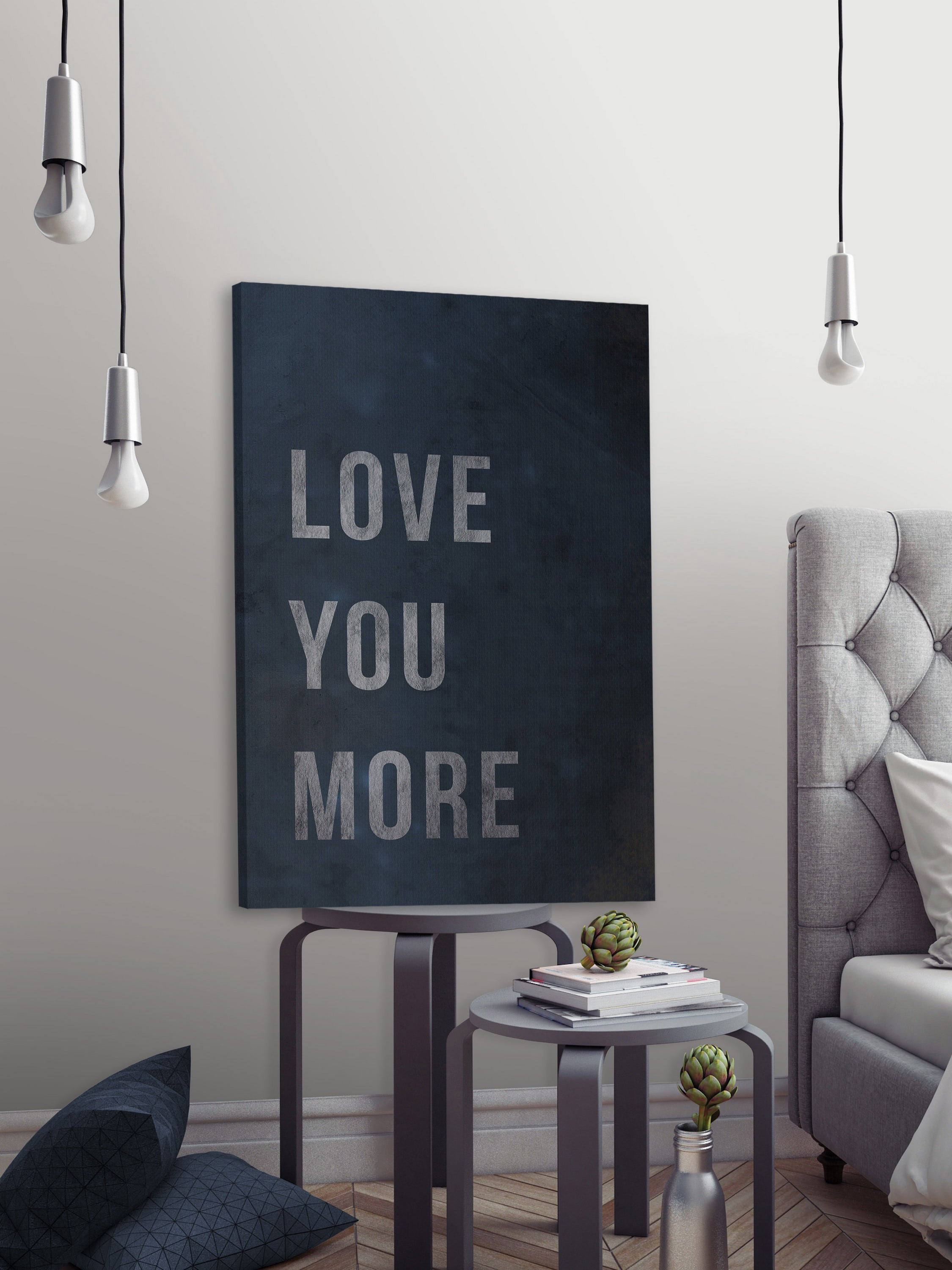 Love You More III Painting Print on Wrapped Canvas