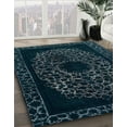 thumbnail image 2 of Ahgly Company Indoor Square Abstract Deep Teal Green Abstract Area Rugs, 3' Square, 2 of 6