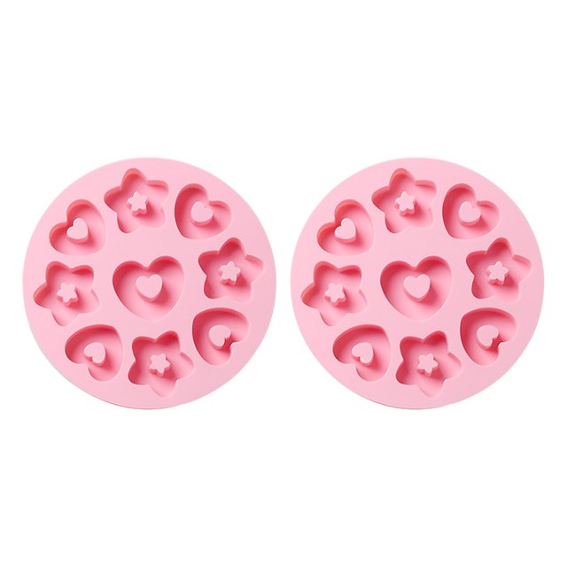 Molde para hornear de cocina, silicona 9, incluso amor, molde para rosquillas, molde para pasteles, molde para hornear con estrella de cinco puntas