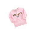 thumbnail image 3 of Toddler Baby Girl Letters Printed Pullover Sweatshirt Long Sleeve Cute Tops Fall Winter Clothes, 3 of 6