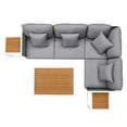 thumbnail image 3 of Stance 7 Piece Outdoor Patio Aluminum Sectional Sofa Set, 3 of 9