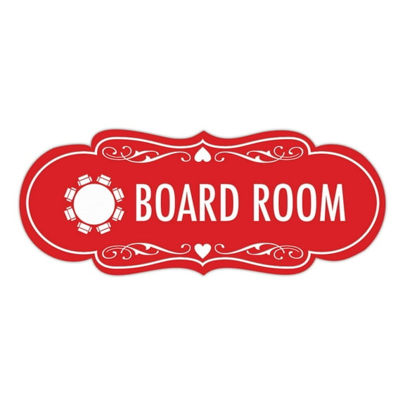 Signs ByLITA Designer Board Room Sign (Red) - Large