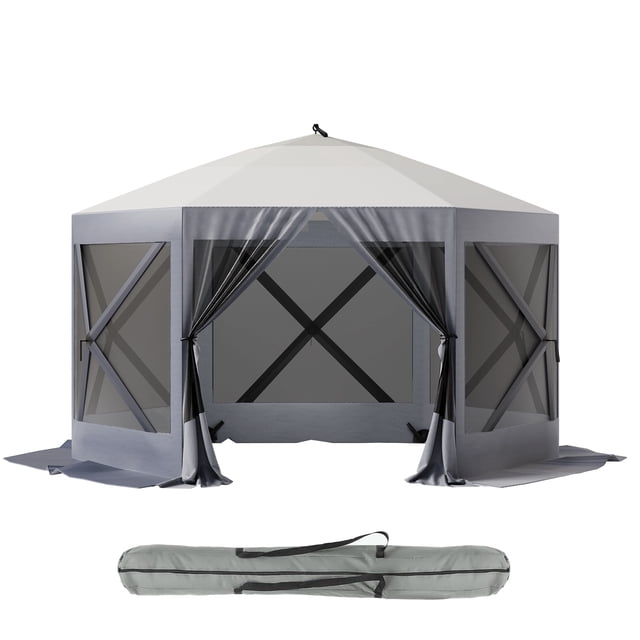 CazToi Pop Up Canopy Tent 6x6 FT, Hexagonal Outdoor Portable Shade Tent