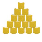 Tattoo Grip Cover Wrap,15PCS Disposable Cohesive Tattoo Grip Cover Elastic Bandage Handle Grip Tube for Tattoo Machine Tattoo Grip Accessories(Yellow)