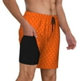 thumbnail image 3 of Haiem Orange Scales Mens Swim Trunks with Compression Liner 2 in 1 Swimming Shorts Stretch Swimwear Quick Dry,Board Shorts-X-Large, 3 of 9