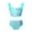 A Green, variant on Aislor Kids Girls Two Pieces Mermaid Bikini Sets Ruffles Straps Top with Brief Beach Bathing Suits A Green 4