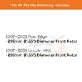 thumbnail image 2 of Max Advanced Brakes - Brake Kit for 2007 2008 2009 Ford Edge 2007 2008 2009 Lincoln MKX Front and Rear Replacement Drilled Slotted Black Coated Disc Brake Rotors and Ceramic Brake Pads, 2 of 9