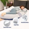 thumbnail image 2 of ANHXN Pregnant Pillow, Large U-shaped Detachable Pillow, 2 of 6