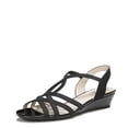 thumbnail image 1 of Sandalia LifeStride Yaya Negra de Tela con Cuña Talla 8.5 M, 1 of 9