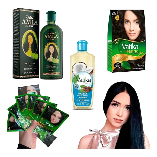 Set Tinte Sin Amoniaco Dabur Aceite Amla Aceite Enriquecedor