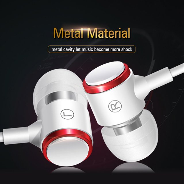 Twowood auricular Teléfono de cancelación de ruido Super Bass In-Ear Metal Musical Teléfono Auriculares con MIC