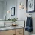 thumbnail image 6 of Kira Home Rayne 10" Modern Farmhouse Wall Sconce, Gooseneck Bathroom Light, Seeded Glass Shade + Brushed Nickel Finish, 6 of 8