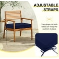 thumbnail image 2 of Outdoor Chair Cushions Set of 4 for Patio Furniture, Water-Resistant Square Corner Patio Chair Cushions with Ties, High Density Foam Outdoor Seat Cushion, 18.5" X 16" X 3", Navy, 2 of 10