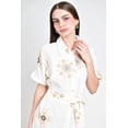 thumbnail image 4 of Vestido camisero bordado Roman Fashion /Juvenil, 01553 (Bco /Verde) blanco CH, 4 of 5