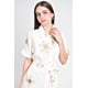 thumbnail image 4 of Vestido camisero bordado Roman Fashion /Juvenil, 01553 (Bco /Verde) blanco CH, 4 of 5