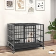 thumbnail image 2 of Gymax Cage pour Chien en Métal Pliable Robuste de 38 Pieds' avec Roulettes Verrouillables Noire, 2 of 10