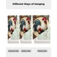 thumbnail image 4 of Rooster Swag Valances for Windows, Vintage Rustic Farmhouse Style Oil Painting Rod Pocket Sheer Valances for Large Windows, Swag Toppers Light Filtering for Kitchen Living Room 2 Panels 36''x63'', 4 of 6
