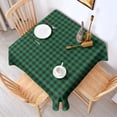 thumbnail image 2 of Green Black Checkerboard Checkered Pattern Square Tablecloth,Waterproof Square Table Cover,Wipeable Spillproof Washable Table Cover for Home Kitchen Party Decor 42"X42"(107x107cm), 2 of 6