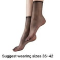 thumbnail image 5 of Huhudde 5 Pairs Women's Super Thin Sheer Nylon Stockings Breathable Everyday Wear See Through Ankle High Socks for Formal Casual, 5 of 17