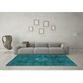 thumbnail image 3 of Ahgly Company Indoor Rectangle Abstract Light Blue Modern Area Rugs, 2' x 4', 3 of 4