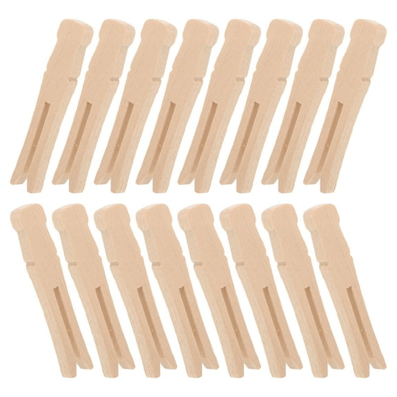 Wooden Clothespins Manual Windproof Flat Clip Blanket Clips Crafts Drying 100 Pcs